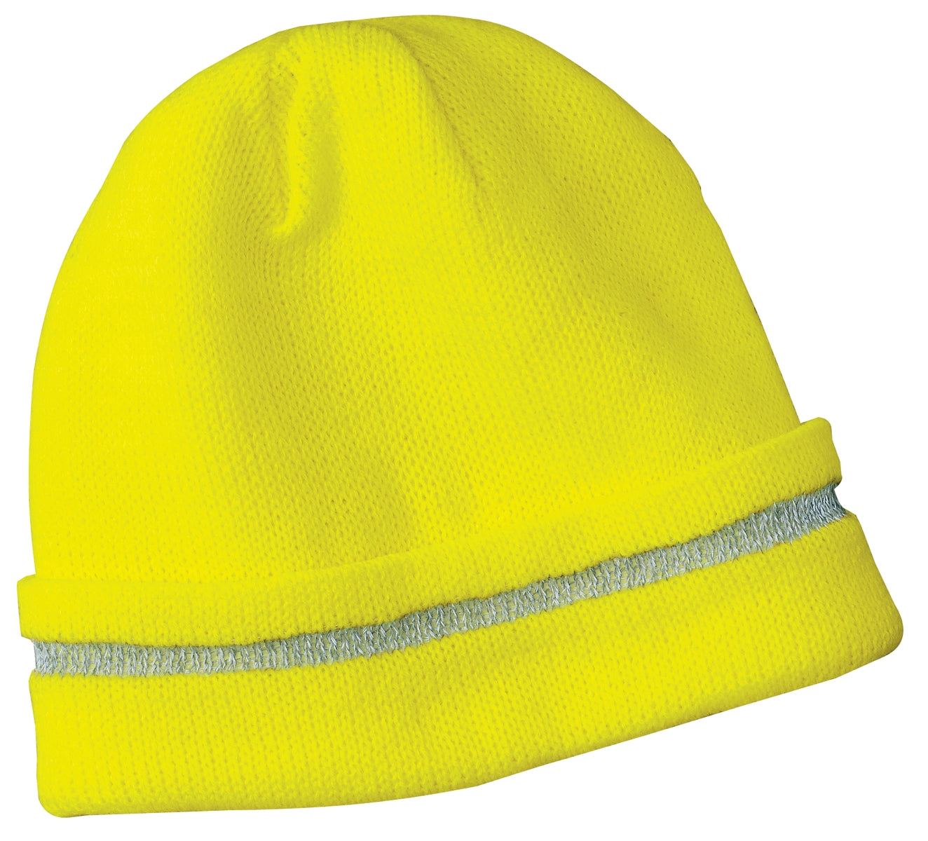 CornerStone® - Enhanced Visibility Beanie with Reflective Stripe. CS800