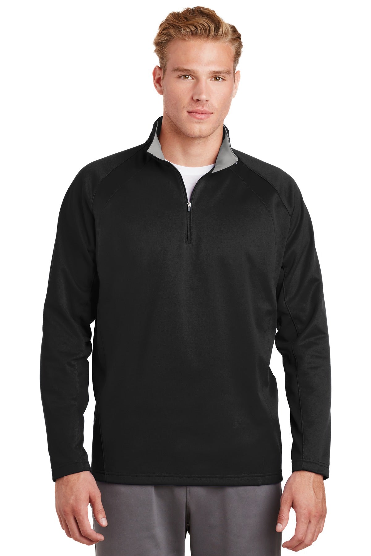 Sport-Tek Men's Graphite Heather Tech Fleece 1/4-Zip Pullover
