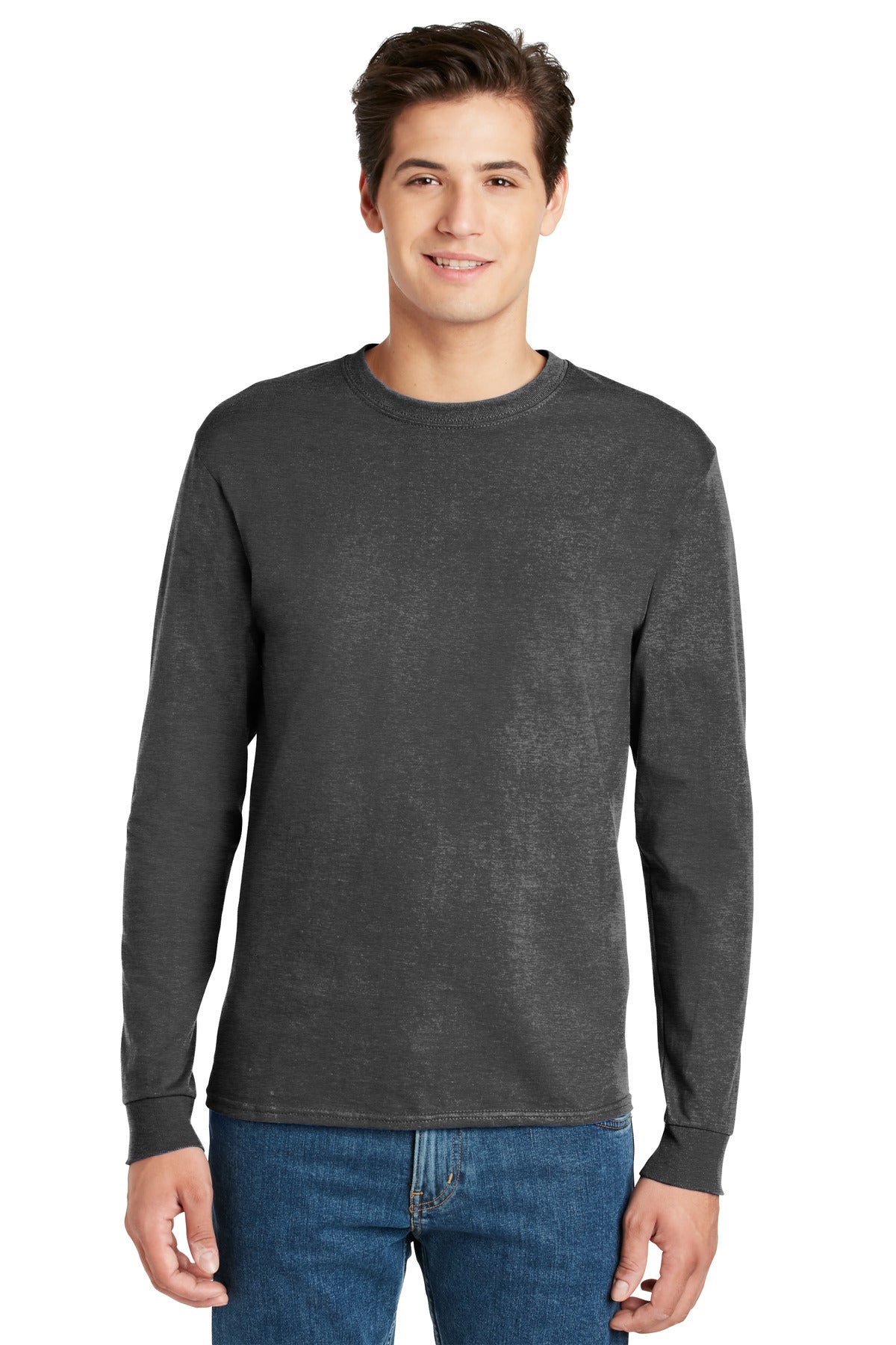 Hanes® - Authentic 100% Cotton Long Sleeve T-Shirt.  5586