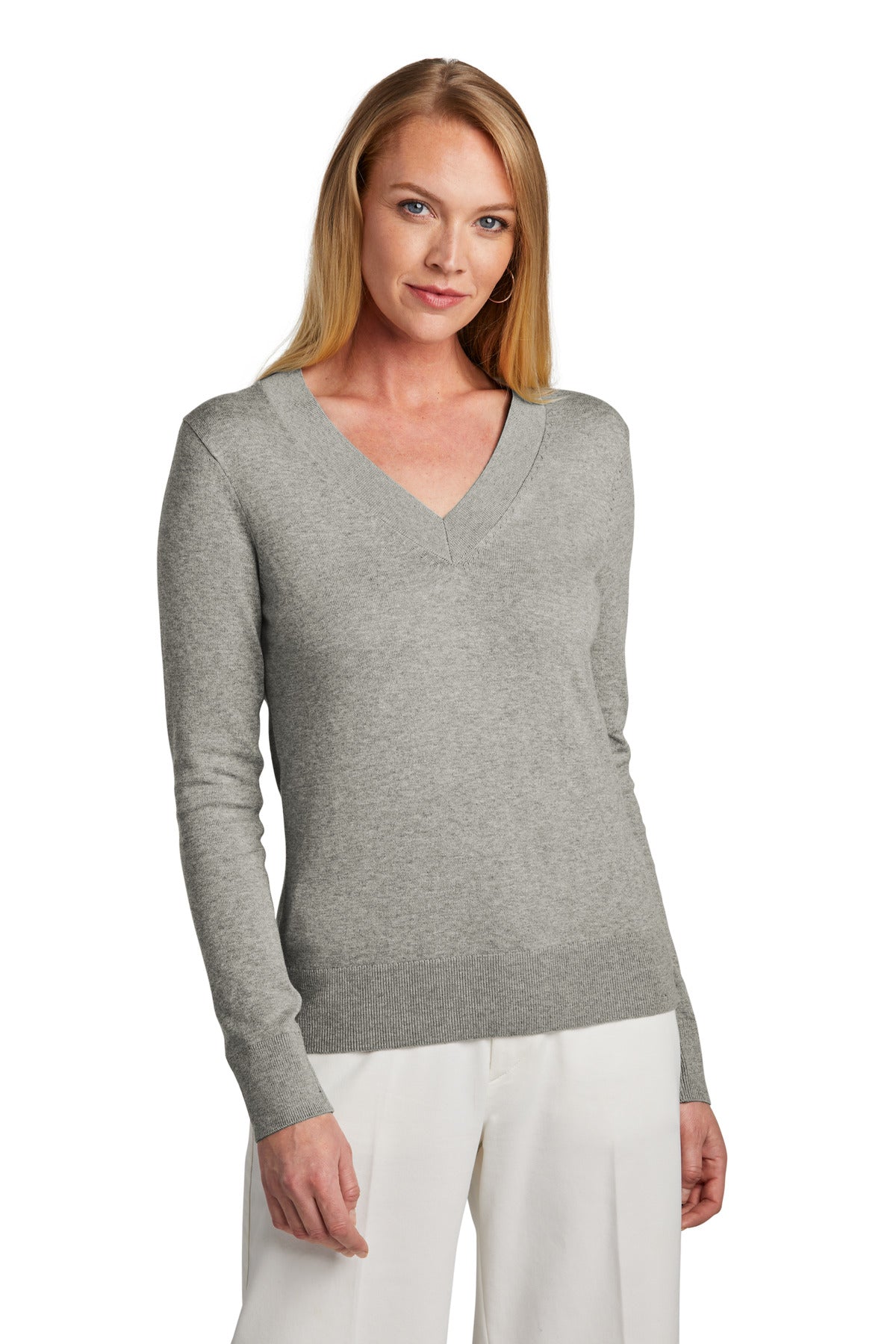 Brooks Brothers® Women's Cotton Stretch V-Neck Sweater BB18401