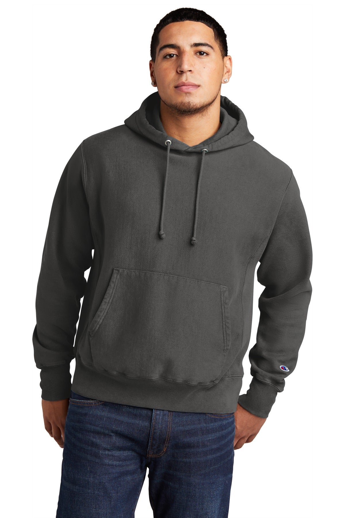 Champion ® Reverse Weave ® Garment-Dyed Hooded Sweatshirt. GDS101