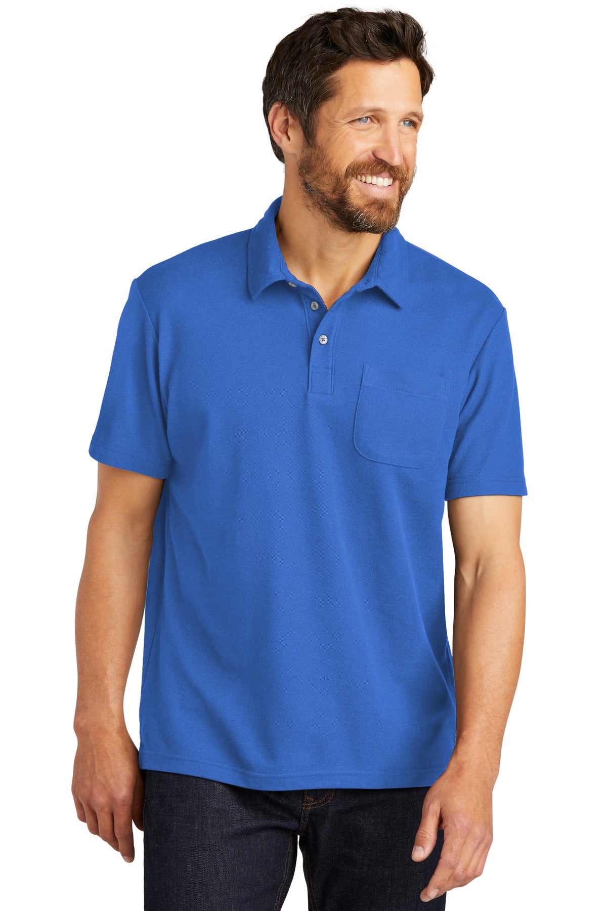 Port Authority® C-FREE™ Cotton Blend Pique Pocket Polo K868