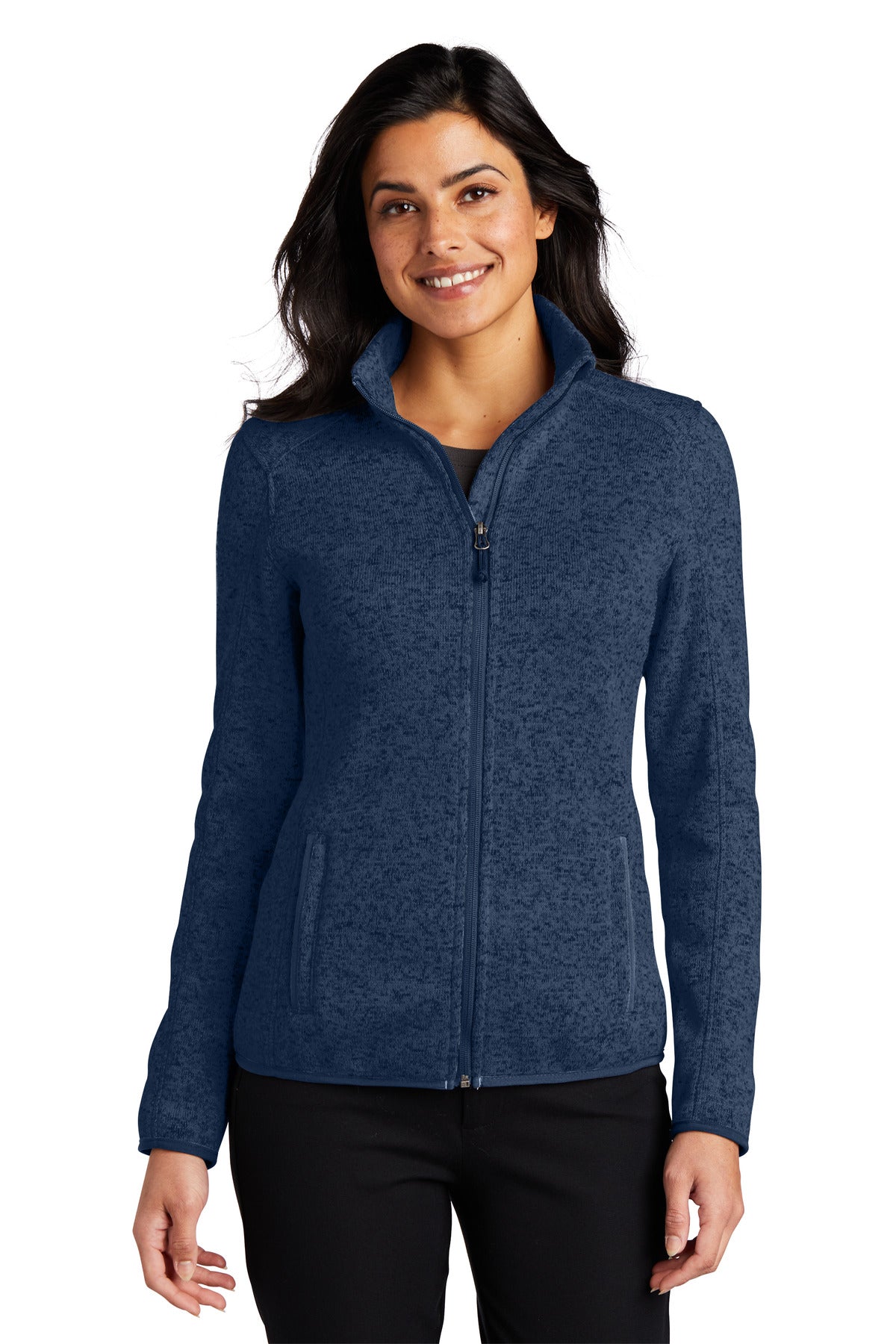 Port Authority® Ladies Sweater Fleece Jacket. L232