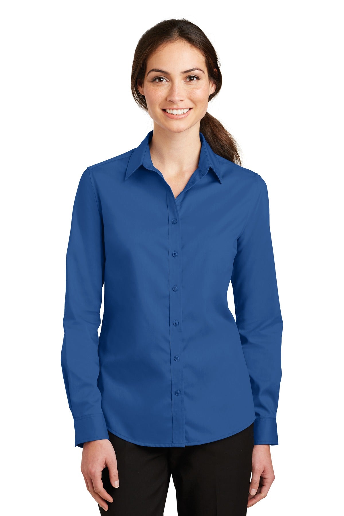 Port Authority® Ladies SuperPro™ Twill Shirt. L663